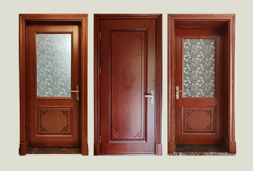 齐齐哈尔中式家庭装修实木木门定制安装效果图